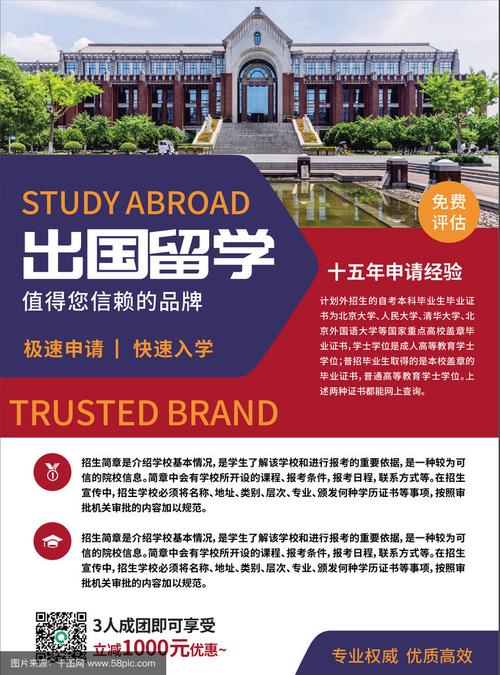 留学中介宣传单页